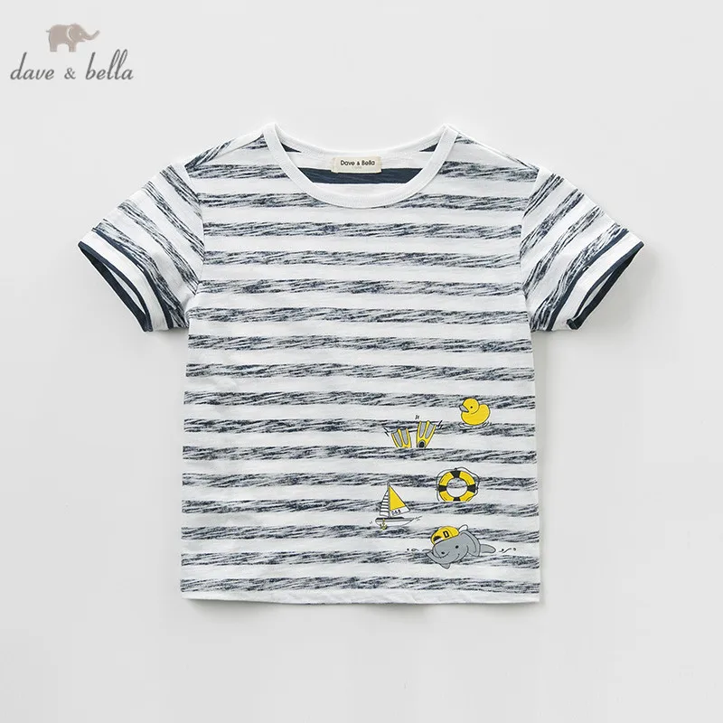 

DBK9848 dave bella kids boys summer infant t-shirt toddler top 5Y-13Y children tees short sleeve striped clothes