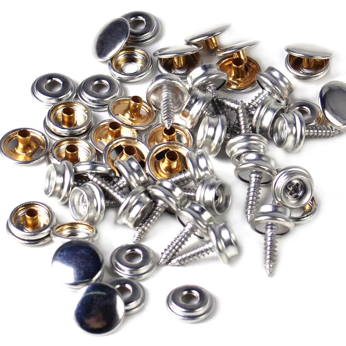 25set Canvas Canopy Snap Stud Cap Boat Marine Cover Fastener Stainless Steel Screw Accessories