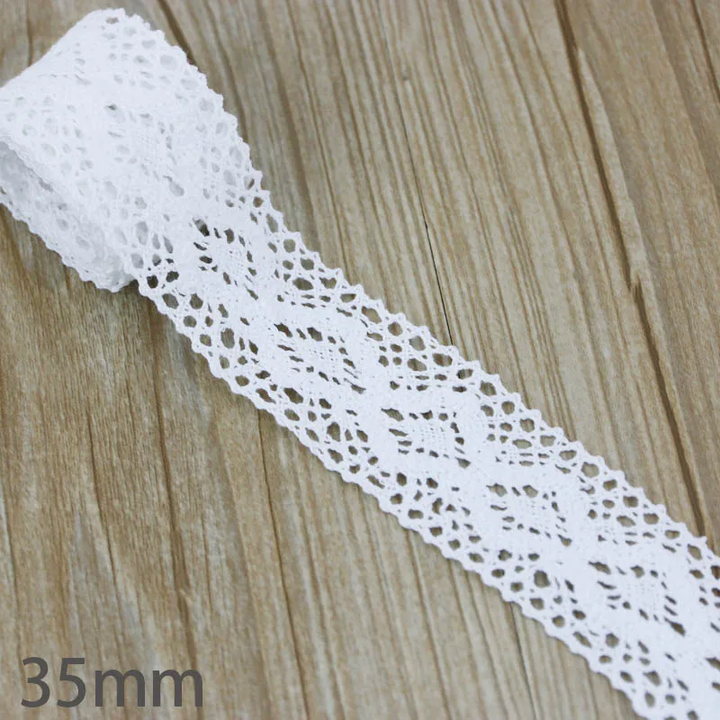 5 meters/roll) White Cotton Embroidered Lace Net Fabric Trim DIY Sewing Handmade Craft Ribbon Materials - Цвет: 6