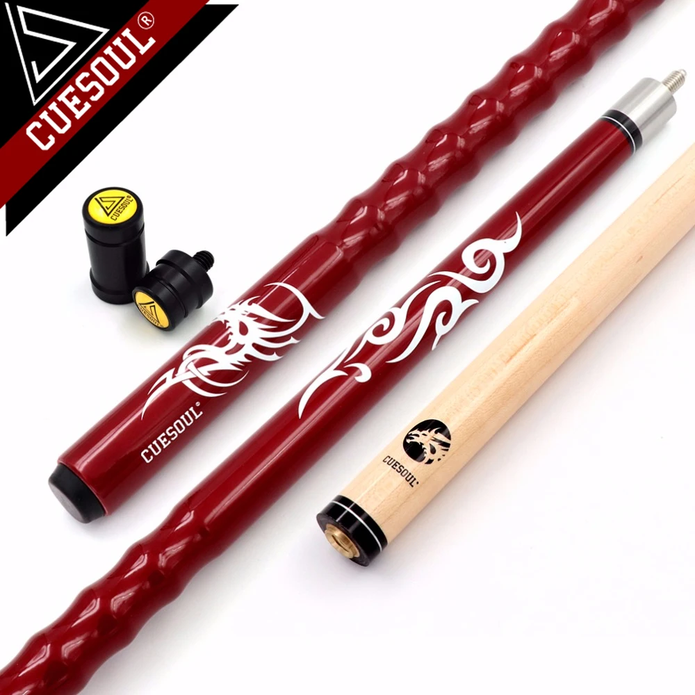 

CUESOUL 58" 19oz Maple Pool Cue Stick 13mm tips,Very Nice Grip,with Joint/Shaft Protector