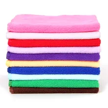 5 шт./лот, квадратное мягкое очищающее полотенце из микрофибры, впитывающая ткань для мытья автомобиля, для дома, ванной, кухни, полотенце s