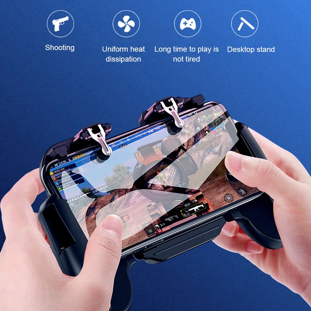 Cooler Cooling Fan Pubg Controller Gamepad Pubg Mobile Trigger L1R1 Shooter Joystick Game Pad Phone Holder