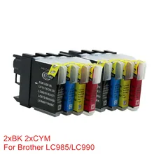 LC980 LC985 LC975 совместимые картриджи для принтеров Brother DCP-J140W DCP-145C DCP-165C DCP-195C DCP-197C DCP-365CN