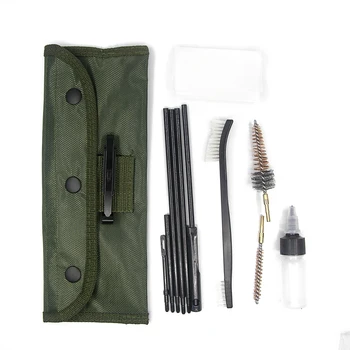 

LUGER 10 PCS 5.56mm .22cal Tactical Rifle Gun Cleaning Kit Set Cleaning Rod Nylon Brush Cleaner Hunting Accessories Clean Tools