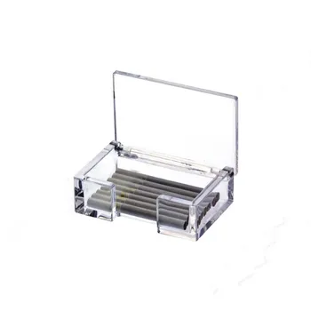 

Acrylic Plastic Storage Case Clear Imitation Glass Cigarette Case With Lid YAC001