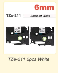 2 пакеты Совместимость Брат TZe-241 TZe241 P-touch этикетка лента 18 мм 3/4 дюйма черный на белом ламинированной ленты TZ-241