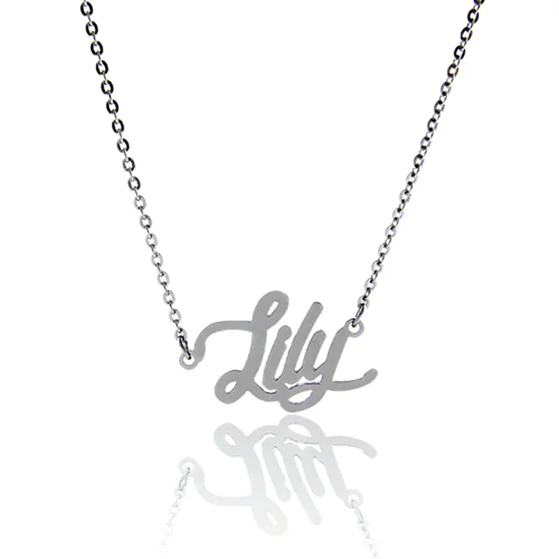 AOLOSHOW Name Necklace for Women \