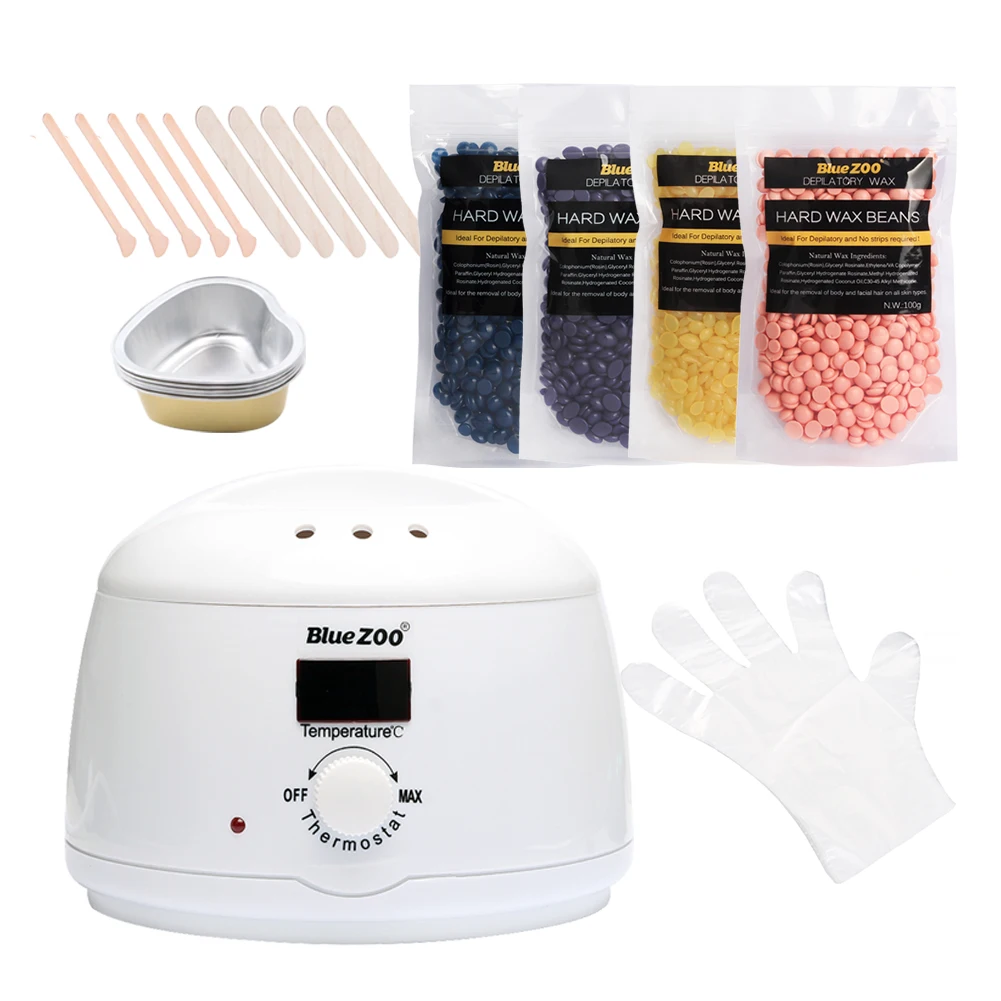 

Body Wax Beans No Strip Depilatory Hair Removal Cream Heater Waxing Set Epilator Women Beauty Equipment Set With 4 Flavors Beans