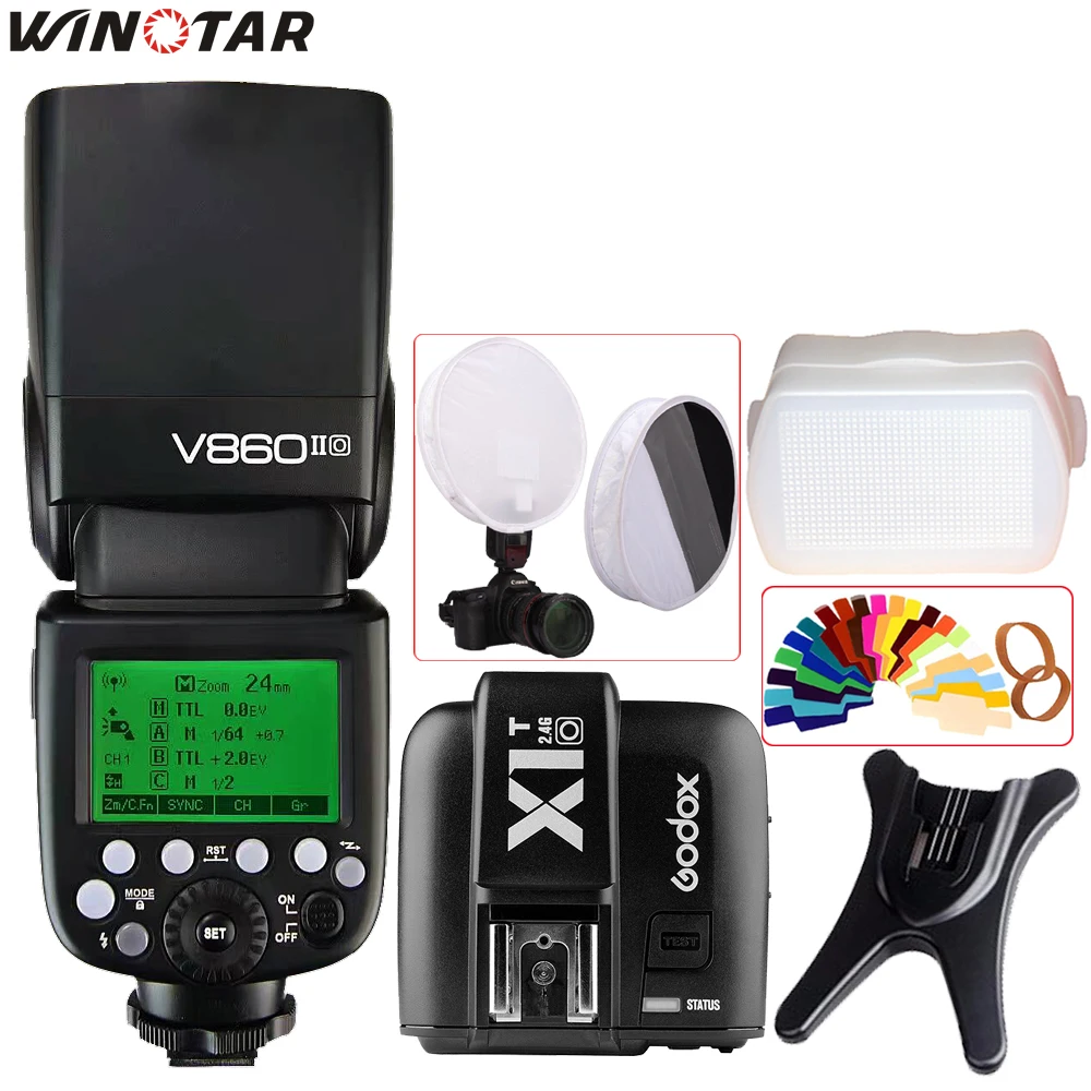 

Godox V860II-O TTL HSS 1/8000 Li-ion Battery TTL Speedlite Flash For Olympus Panasonic E-M10 III / E-M10II E-M5II E-M1 G7 G6 GH4