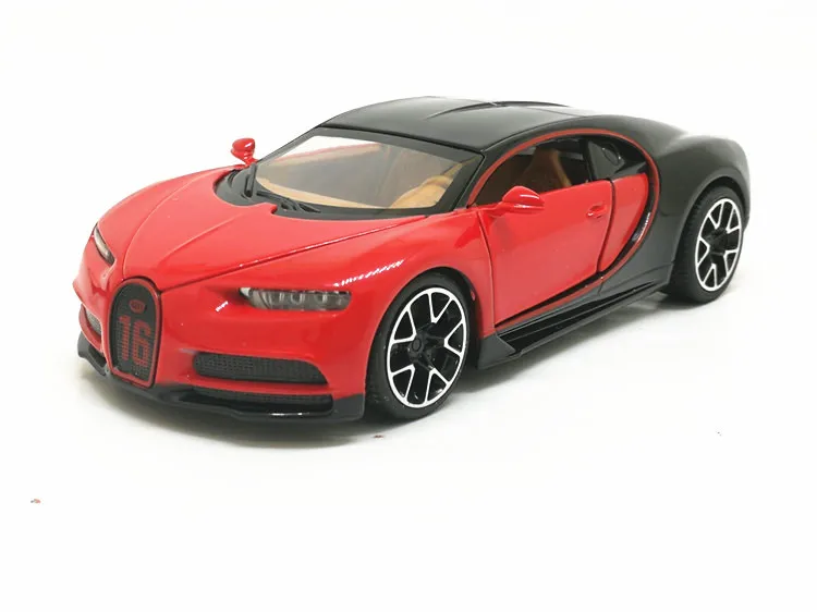 1:32 Масштаб Bugatti Chiron сплав автомобиля Diecasts игрушечные транспортные средства модель автомобиля Металлическая Модель автомобиля игрушки с вытягивающим черным звуком для детей Подарки