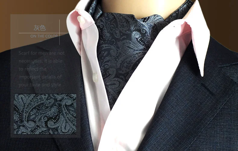 NINIRUSI Брендовые мужские винтажные свадебные формальные джентльменские шелковые шарфы из полиэстера с галстуком-бабочкой Роскошный узор Пейсли - Цвет: 5