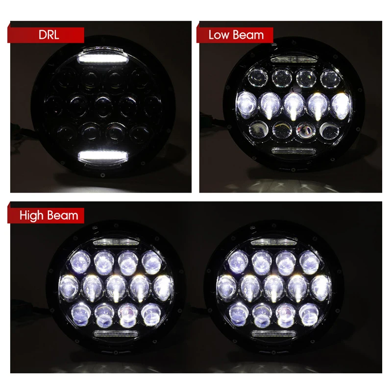 Светодиодный светильник Oslamp 7 дюймов H4 H13 Hi lo светодиодный 12 В для Jeep CJ/Wrangler JK /Land