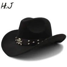 Осенне-зимняя женская и Мужская шерстяная открытая западная ковбойская шляпа для джентльмена Jazz Heren Hoed Sombrero Hombre cap размер 56-58 см