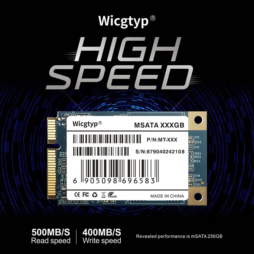 Фабрика Wicgtyp mSATA SSD 64G 128GB 256GB SATAIII 512GB жесткий диск Mini SATA hdd твердотельный накопитель