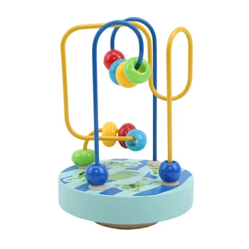 

Hot SaleToy Children'S Educational Toys Creative New Degin Baby Colorful Wooden Mini Bead Winding Maze Math Puzzles Toy