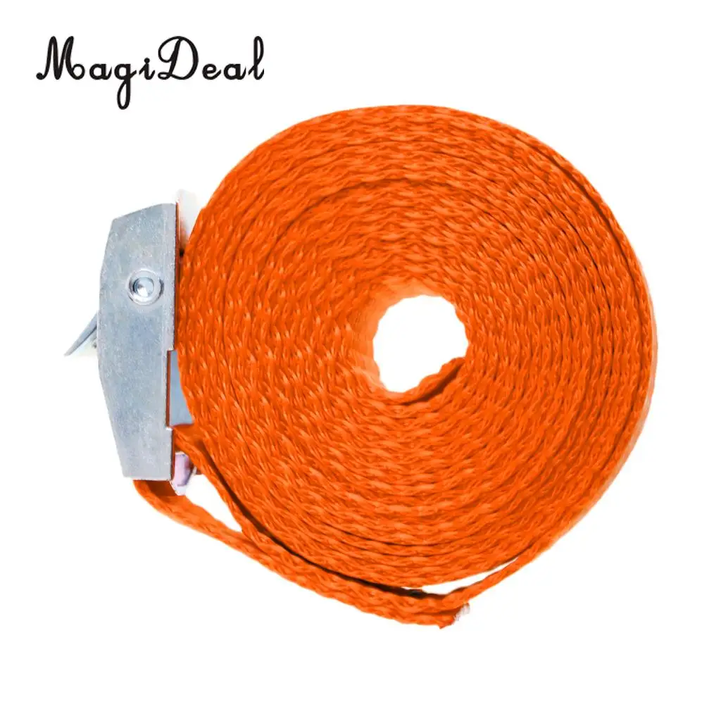 MagiDeal 2x Tie Down Straps with Cam Buckle Lashing Straps for Cargo Tie Down, Car Roof Rack, Luggage Kayak Carrier 2.5m Orange