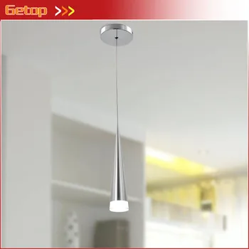

Getop Modern Single-head LED Acrylic Pendant Light Max Chrome Lighting Fixture for Restaurant Dinning room Bar 5W