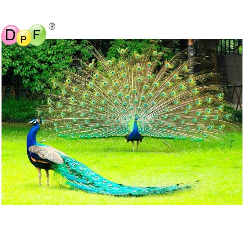 

DPF DIY Diamond mosaic diamond embroidery peacock embroidered Cross Stitch Home decoration Gift wall painting crafts Needlework