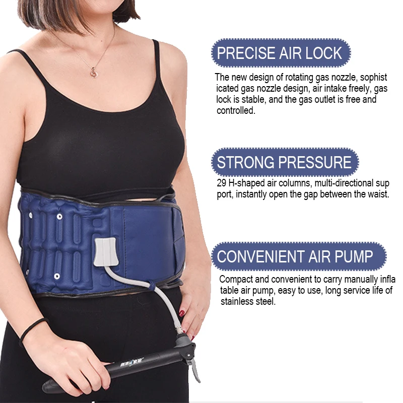 Adjustable Traction Waist Waist Inflatable Support Protection Belt Lumbar Fixed Correction Belt Pain Release Health Care Massage