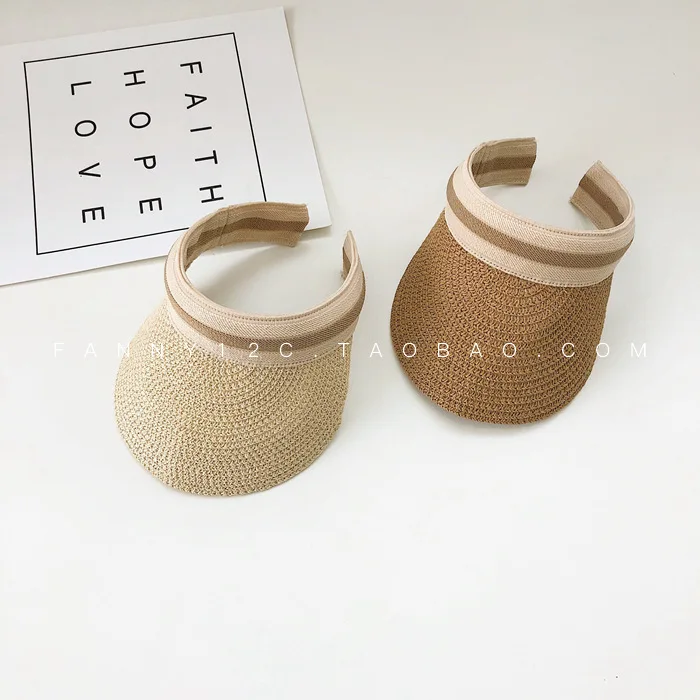 

2019 Summer new children's top shade hat 3-5 years old boy hat baby straw cap