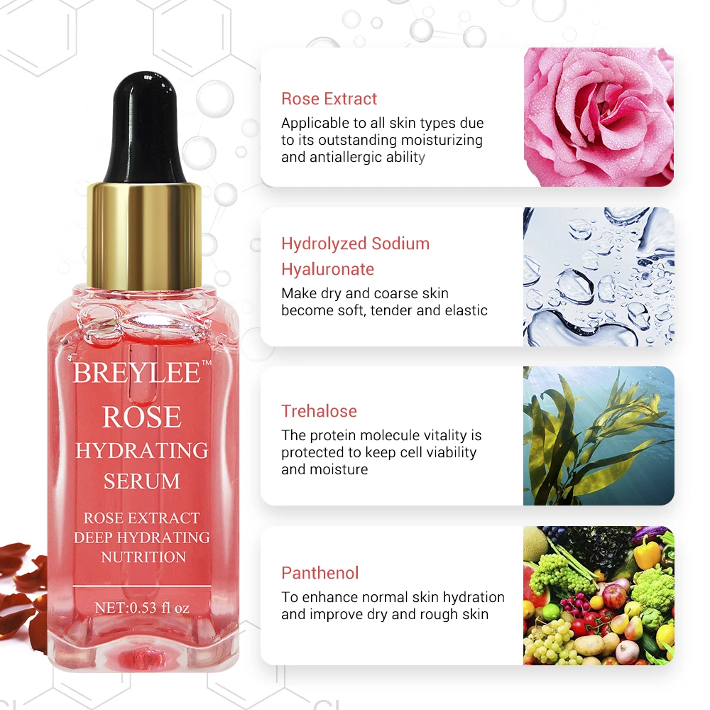 BREYLEE Rose Nourishing Face Serum Deep Hydrating Moisturizing Facial Skin Care Whitening Repairing Anti Aging Remove 1 BREYLEE Rose Nourishing Face Serum Deep Hydrating Moisturizing Facial Skin Care Whitening Repairing Anti Aging Remove 3