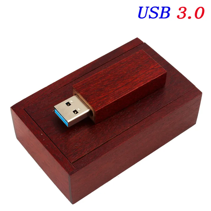 JASTER USB 3,0+ коробка(более 10 шт бесплатный логотип) дерево клен usb флэш-накопитель Флешка 4 ГБ 16 ГБ 32 ГБ 64 Гб карта памяти логотип клиента - Цвет: Rose wood With box