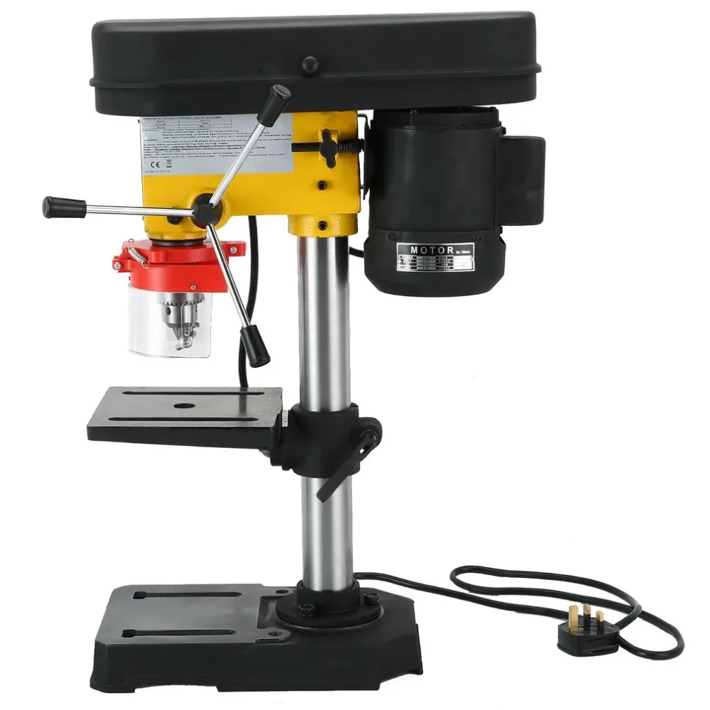 

350w 13mm 5 Speed 16mm Rotary Pillar Drill Drilling Press Bench Top Mounted Drilling Machine Table Bit Tip Diameter
