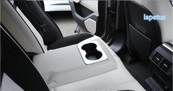 

Lapetus Matte Chrome Rear Seat Water Cup Holder Decorative Frame Cover Trim For Land Rover L462 Discovery 5 2017 - 2020 / ABS