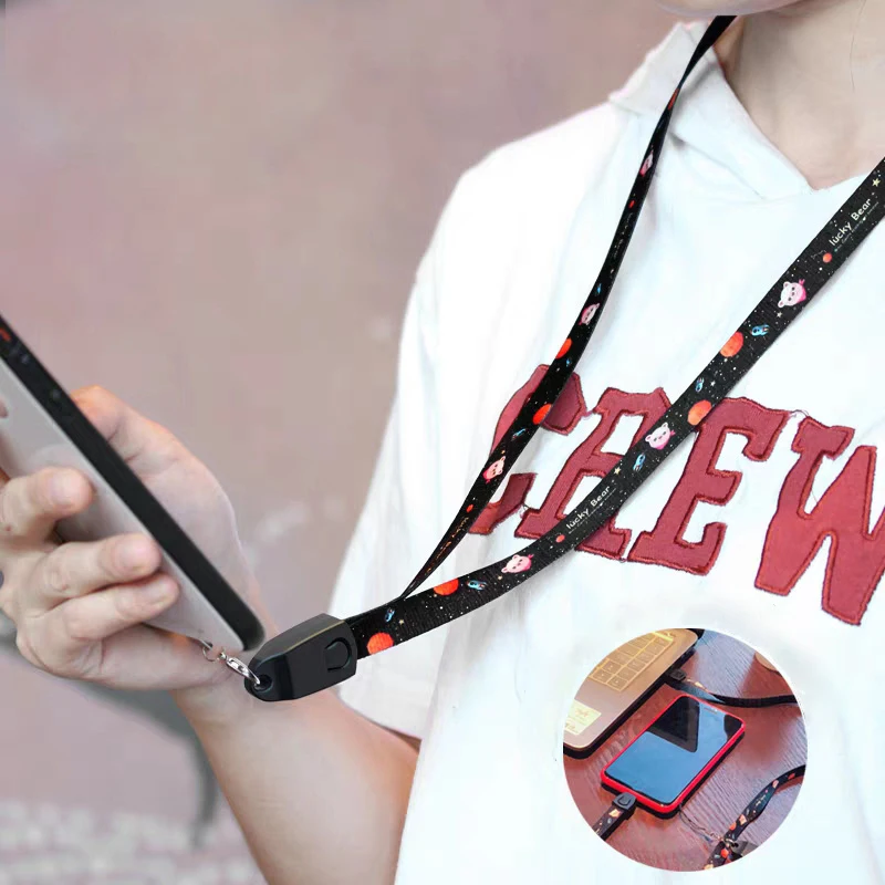 

USB Cell Mobile Phone Camera Neck Lanyard Detachable Ring Holder For Ramos M7 Mos1 Nomu S20 S30 Mini M6 Nous NS 5004 NS 5006