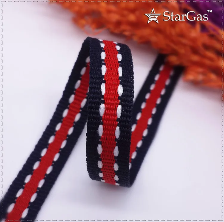 30Meters/lot 1cm wide navy blue red and white ribbon lace clothing sewing diy handmade webbing accessories decorative belt DN477 | Дом и сад