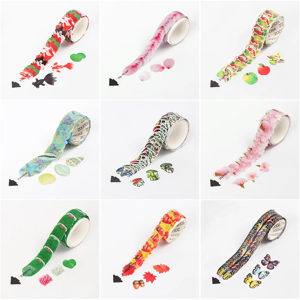 

10 Patterns Flower Petals Masking Paper Tape Fragrance Sakura Scrapbooking Diary Paper Decor Adhesive Stickers