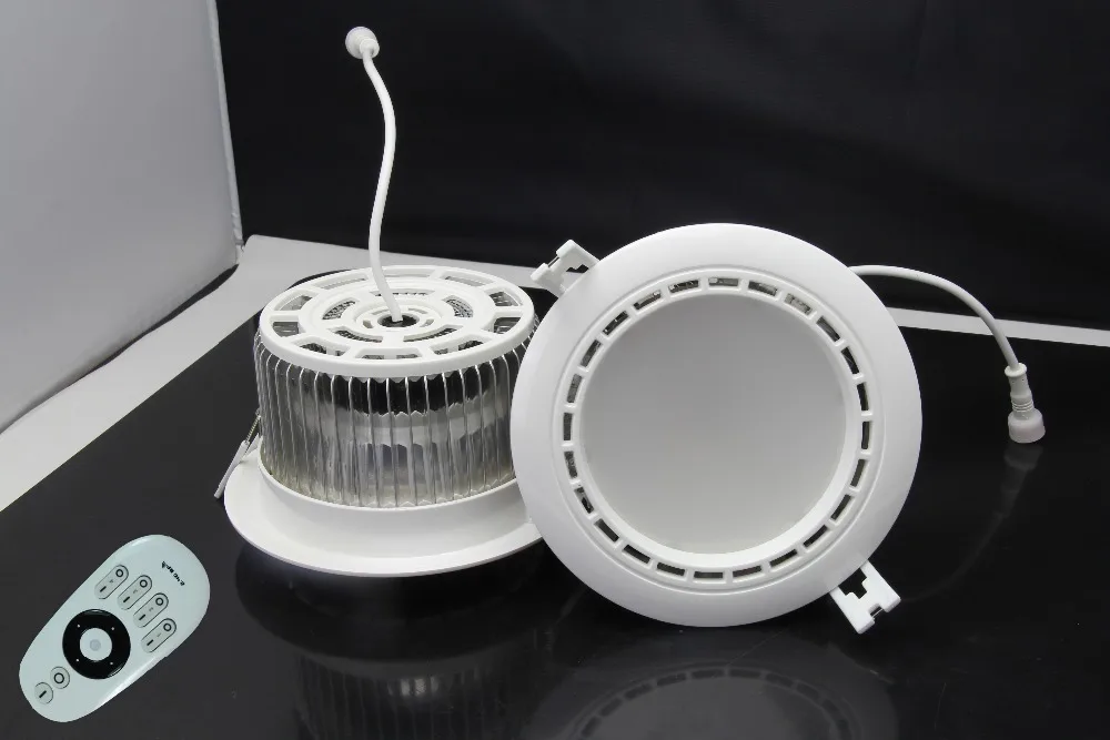 US $367.65 Free Shipping Hot Selling 24G 12W led downlight color adjustable and dimmablesmart home lighting with Remote AC85265V
