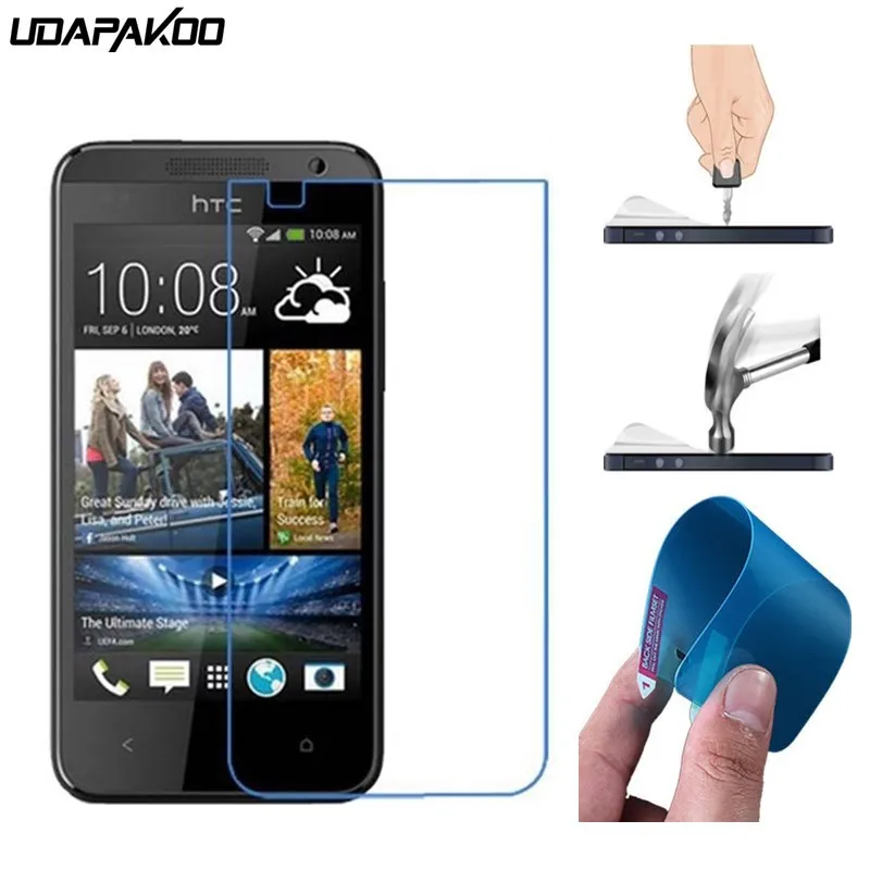 

udapakoo Explosion proof Screen Protector film soft glass nano film for HTC Desire 300 Zara mini 301e 400 Windows Phone 8X C620E