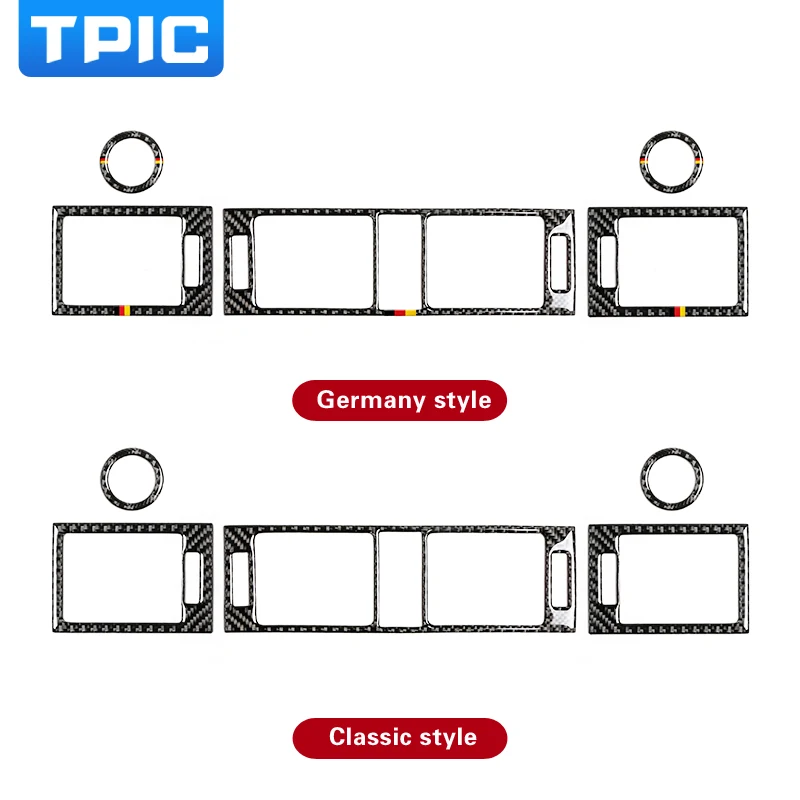 TPIC углеродного волокна ремонт салона наклейки контрольная панель Центральная рамка для кондиционера Накладка для mercedes C class W204 2007-2010