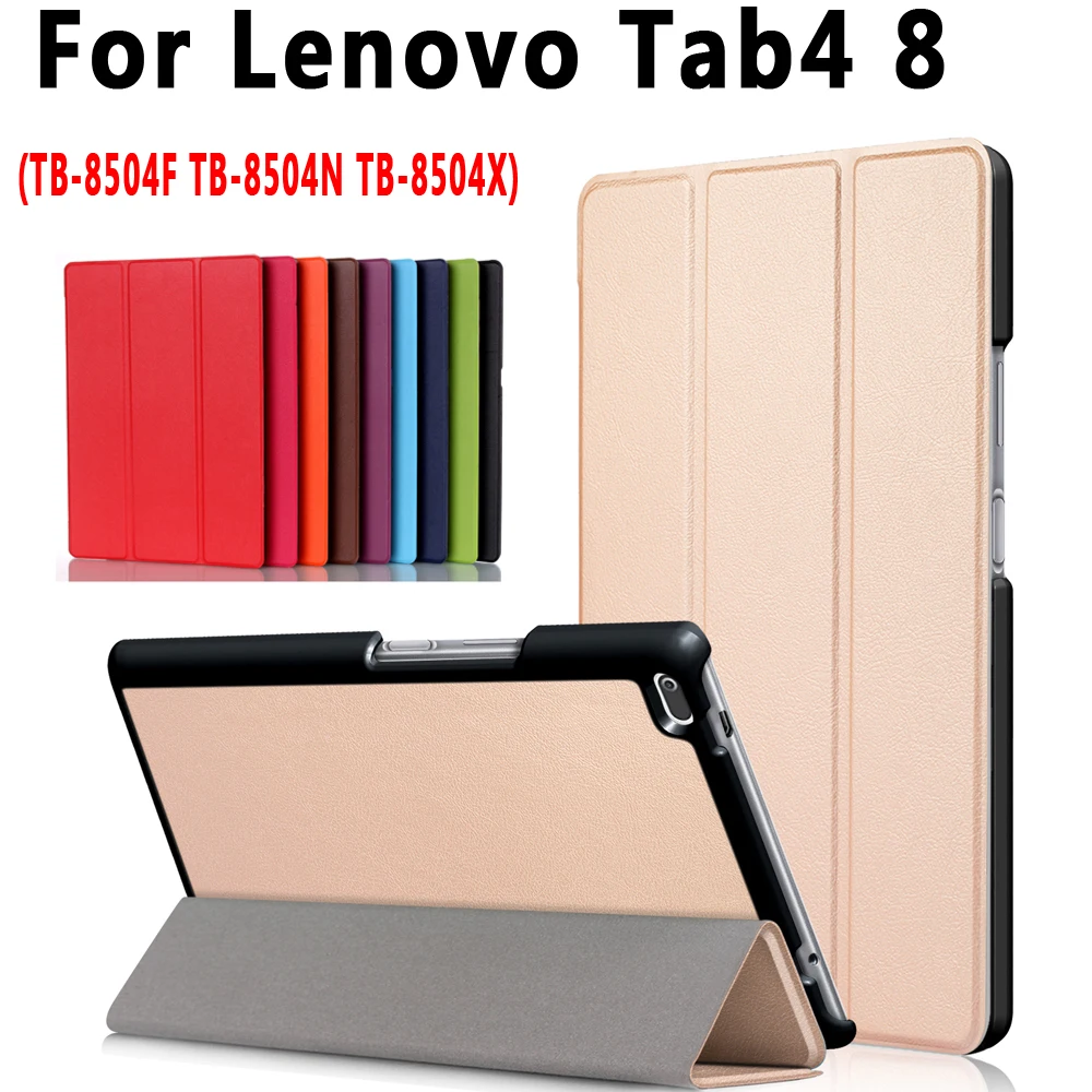 

Magnet Case For Lenovo TAB4 8 TB-8504F TB-8504N TB-8504X Cover Tablet Folding Stand Pu Leather Case for Lenovo Tab 4 8 8.0 inch