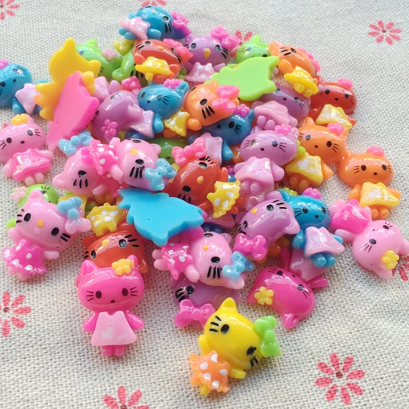 

10 pcs Mix Cute kitty button Resin Flatback Scrapbook DIY Phone Decoration