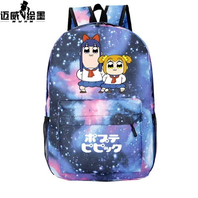 

Anime POP TEAM EPIC Cosplay canvas male and female student cartoon backpack travel backpack