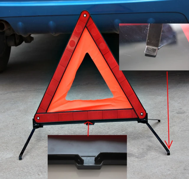 2pcs high quality foldable auto safety reflective warning signs