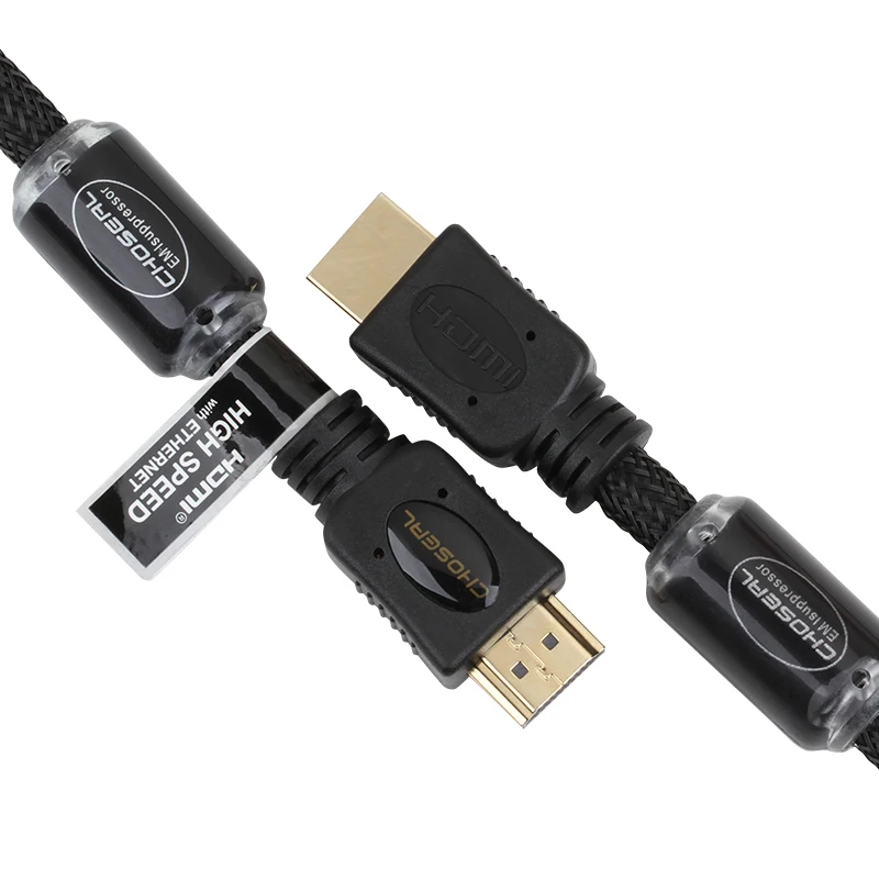 Choseal 30th الذكرى QS8113 كابل HDMI 4 k التلفزيون العارض كابل 24 K الذهب مطلي ذكر لذكر HDMI كابل 2.0