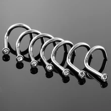 Anneaux de Nez en acier inoxydable pour femmes, 100 pièces/lot, Piercing en cristal Nariz, clous de Nez, bijoux de corps
