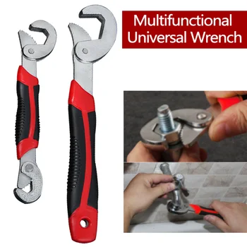 

Multi-Function Universal Wrench Adjustable Grip Wrench Set 8-32mm Ratchet Wrench Spanner Hand Tools