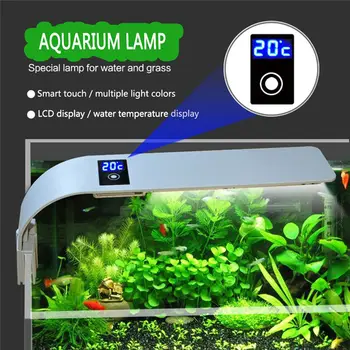 

15W Aquarium Grow Led Lighting Fishbowl Light Fixtures Lamp For Aquarium Fish Tank Lantern Luminary With Thermometer