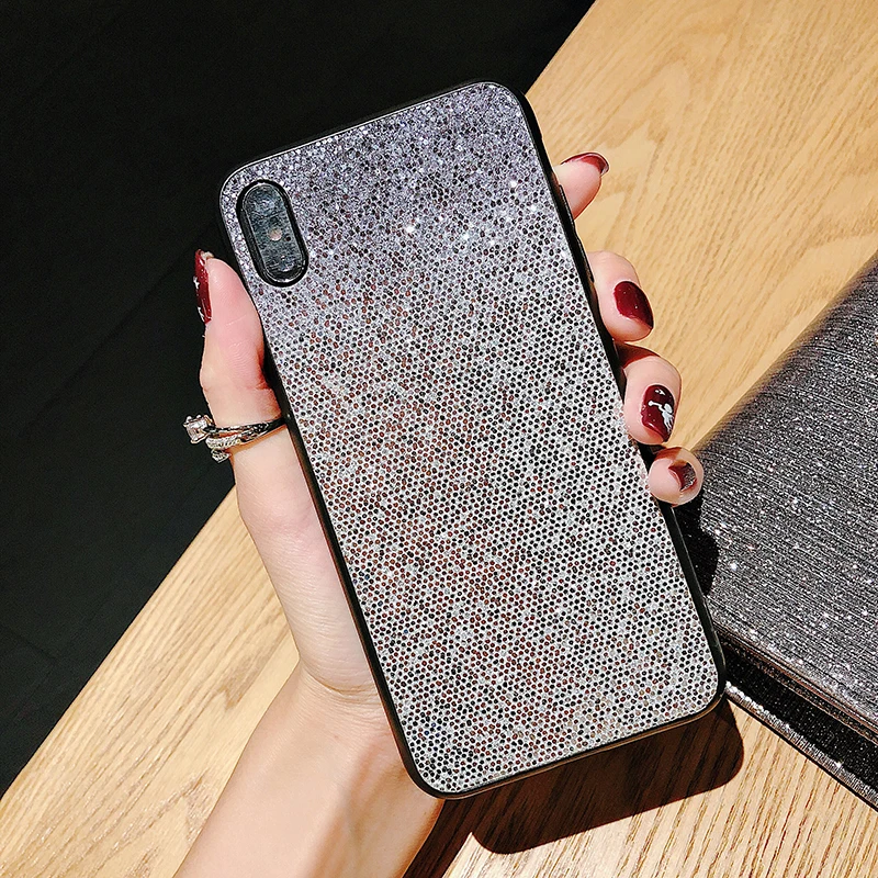Case For iPhone X Xr Xs Max Cover Korean Glitter Gradient  (2)