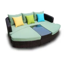 Новое поступление Патио Сад Плетеная уличная диван кровать мебель