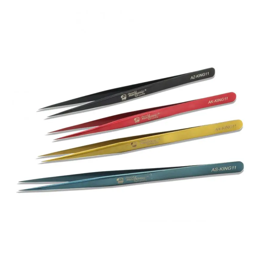 Precision Tweezers High Henacity SMD Tweezer For Phone Motherboard repair Straight Bend Curved Tweezers Professional Makeup Tool