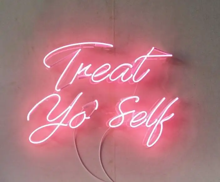 Custom Treat Yourself Glass Neon Light Sign Beer Bar|Neon Bulbs & Tubes| - AliExpress