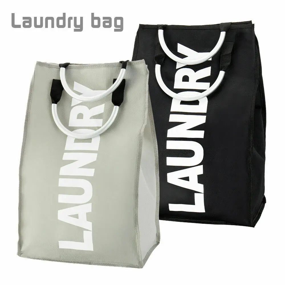 

New Large Oxford Washing Clothes Laundry Basket Hamper Storage Foldable Bag 40L