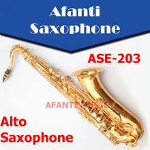 Afanti Music Bb tone / Brass body / Glod finish Alto Saxophone (ASE-203)