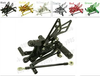 

Black Motorcycle Rearset Foot Pegs Rest Footrest Set For KAWASAKI ZX-6R 636 2005 2006 2007 2008