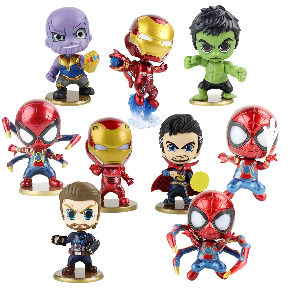

Avengers Superhero Thor Iron Man Cake Car decoration Exquisite PVC Child Gifts Action Figure Collectible Model Toy